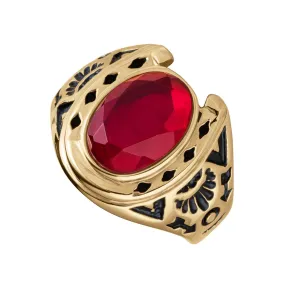 Fire Red Horseshoe Ring