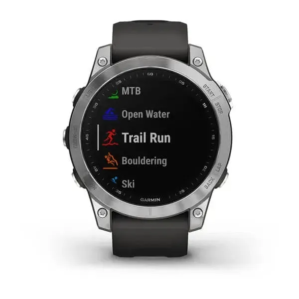 Garmin Fenix 7- Silver with Graphite Band