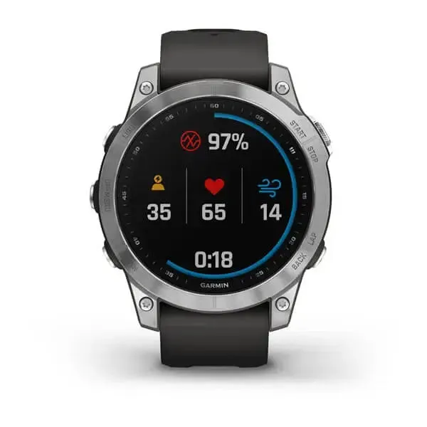 Garmin Fenix 7- Silver with Graphite Band