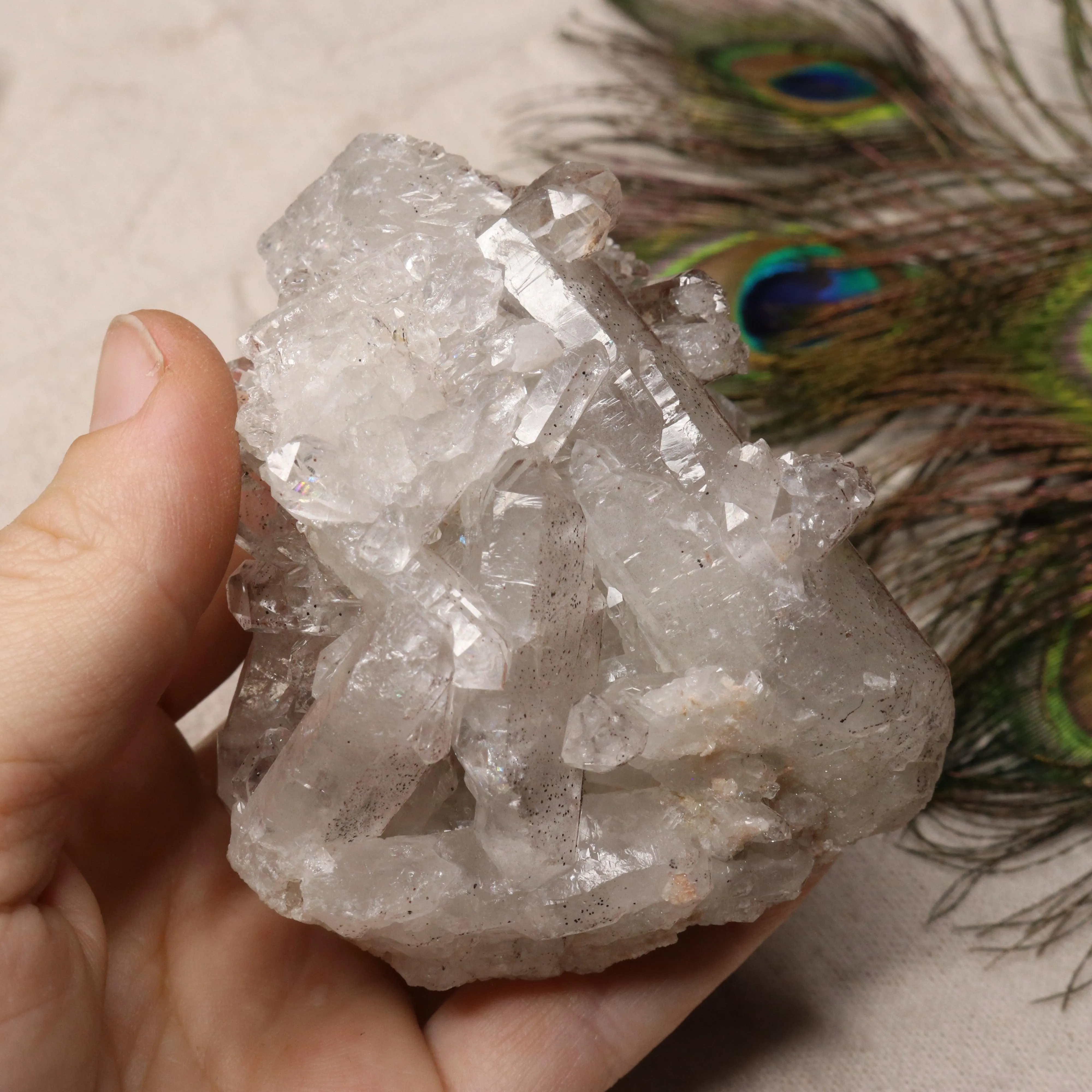 Grade A Lithium Quartz Cluster Self Healed from Brazil~ Super Gemmy Specimen