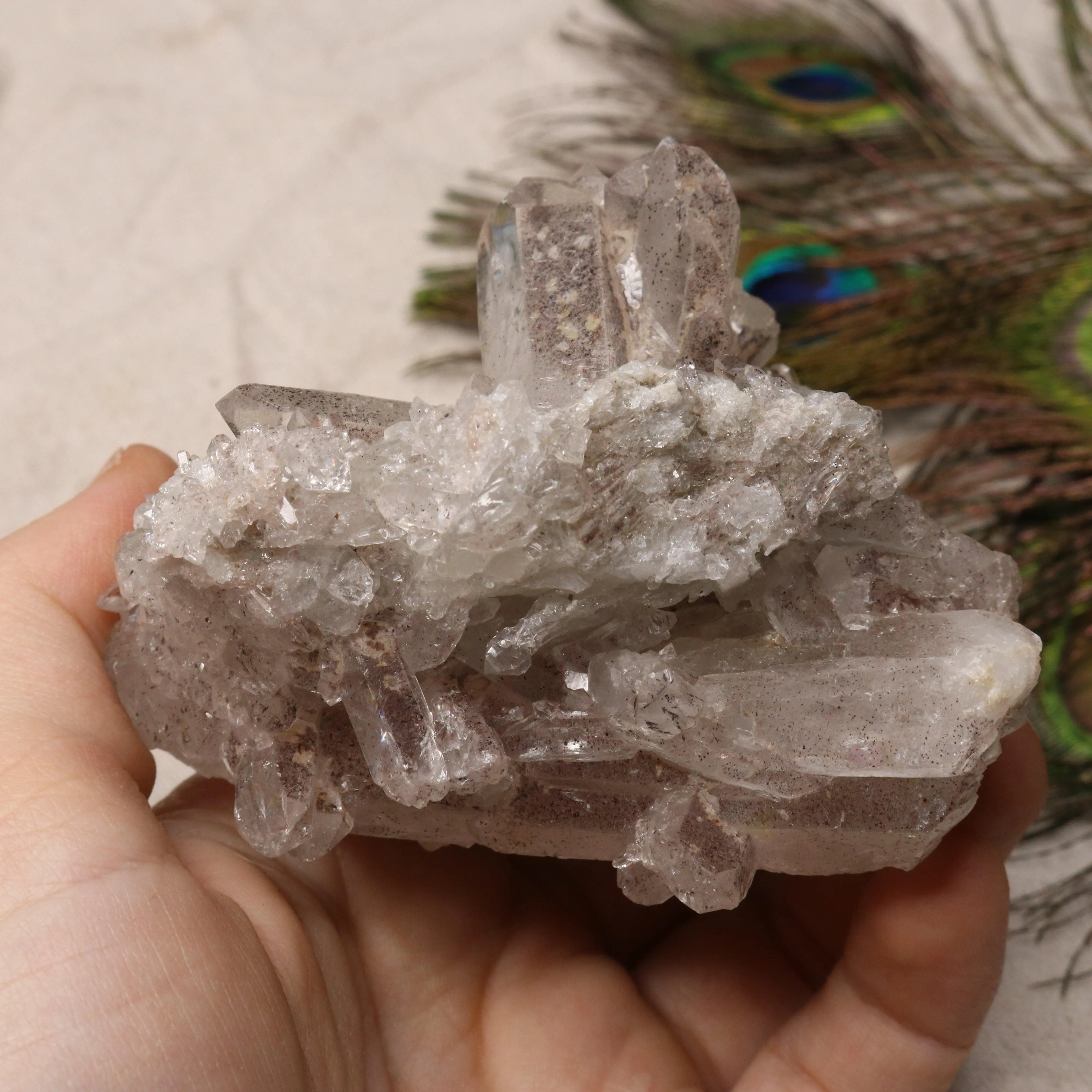 Grade A Lithium Quartz Cluster Self Healed from Brazil~ Super Gemmy Specimen