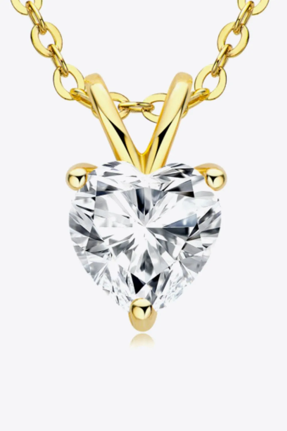 Heart-Shaped 1 Ct Moissanite Pendant Necklace