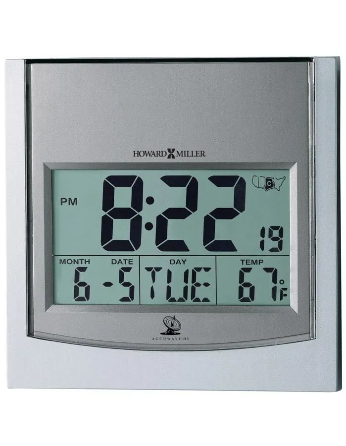 Howard Miller Techtime I Accuwave DS Radio-Controlled Clock - Temperature