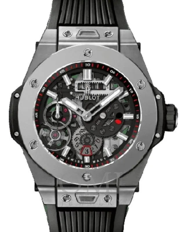 HUBLOT BIG BANG MECA-10 TITANIUM 45MM 414.NI.1123.RX WITH RUBBER BAND