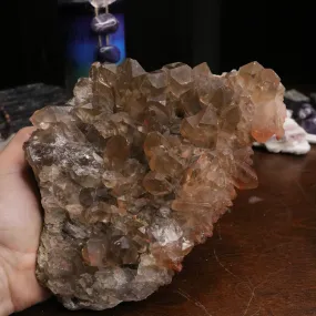 Jumbo ~ Gorgeous and Unique Lithium and Red Hematoid Quartz Cluster from Brazil