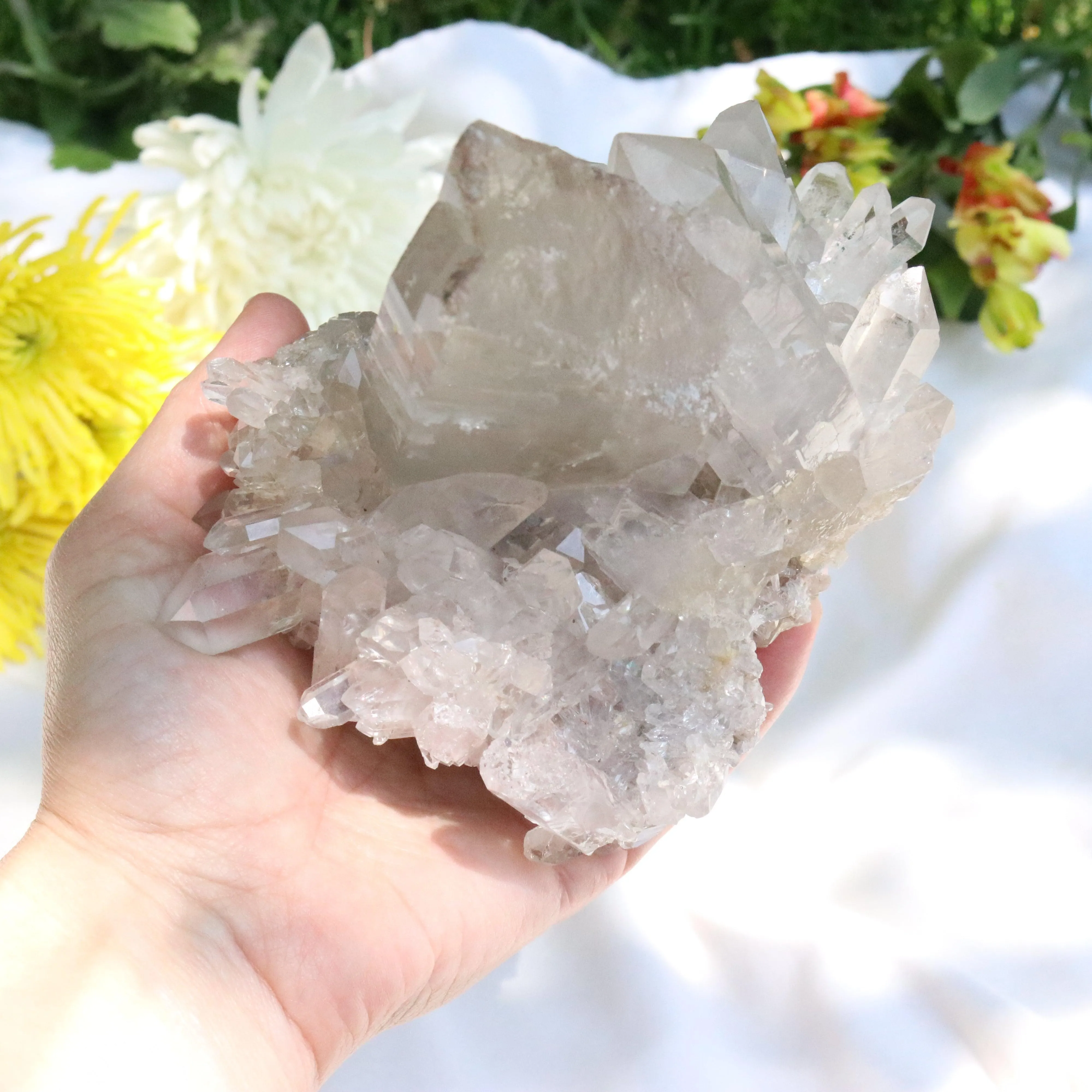 Large Grade A Lithium Quartz Self- Healed Cluster ~ Amazing Clarity and Clusters ~ Locale Brazil