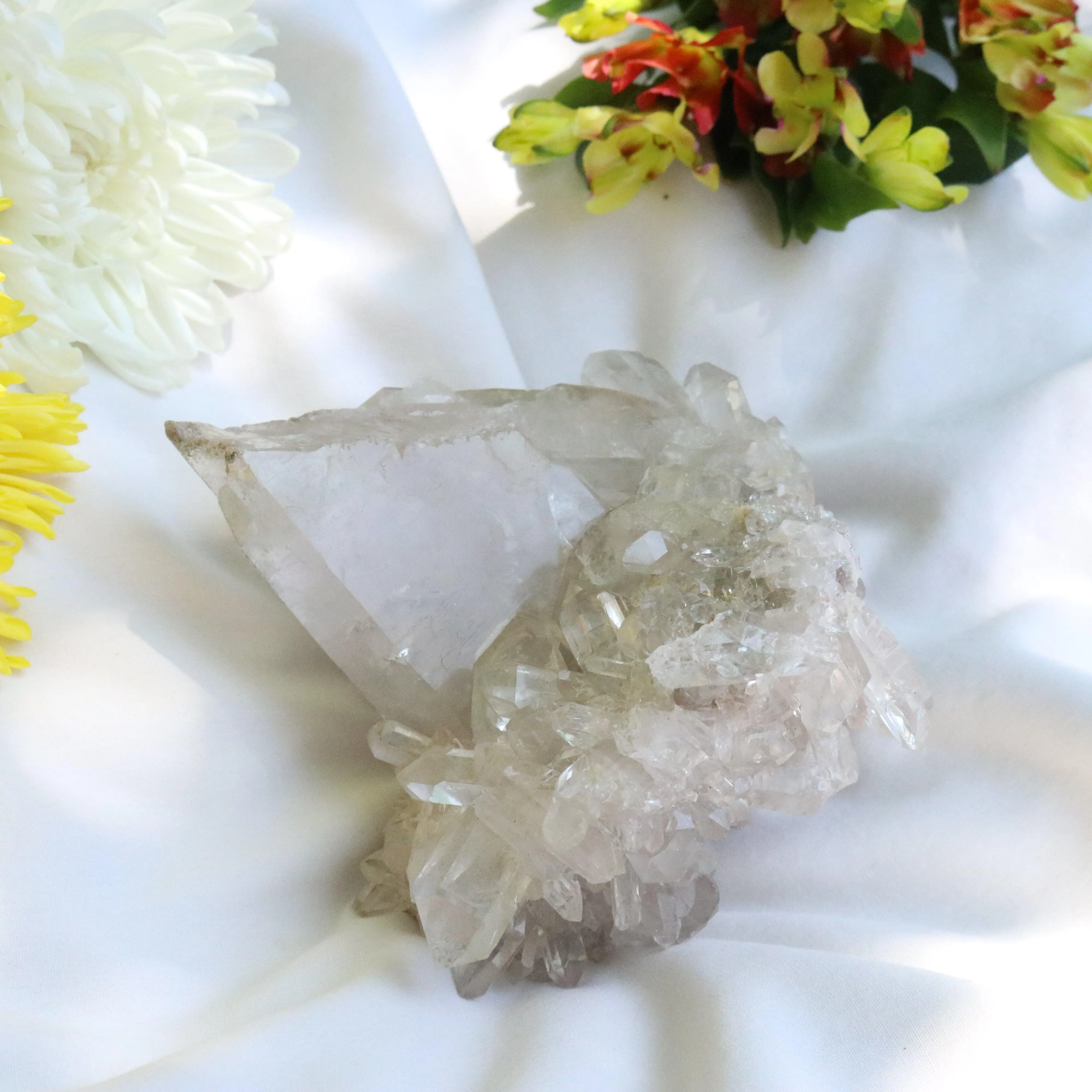 Large Grade A Lithium Quartz Self- Healed Cluster ~ Amazing Clarity and Clusters ~ Locale Brazil