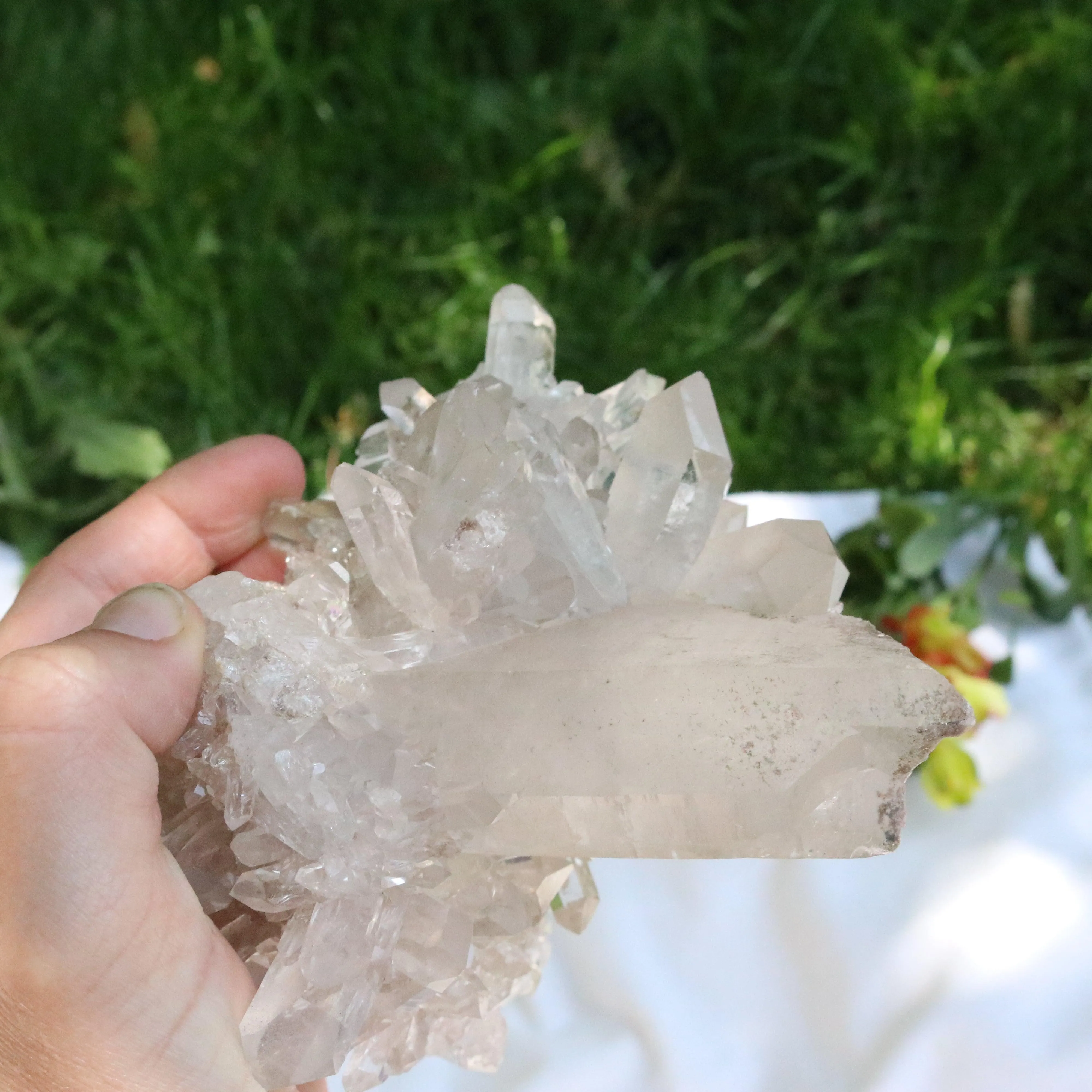 Large Grade A Lithium Quartz Self- Healed Cluster ~ Amazing Clarity and Clusters ~ Locale Brazil