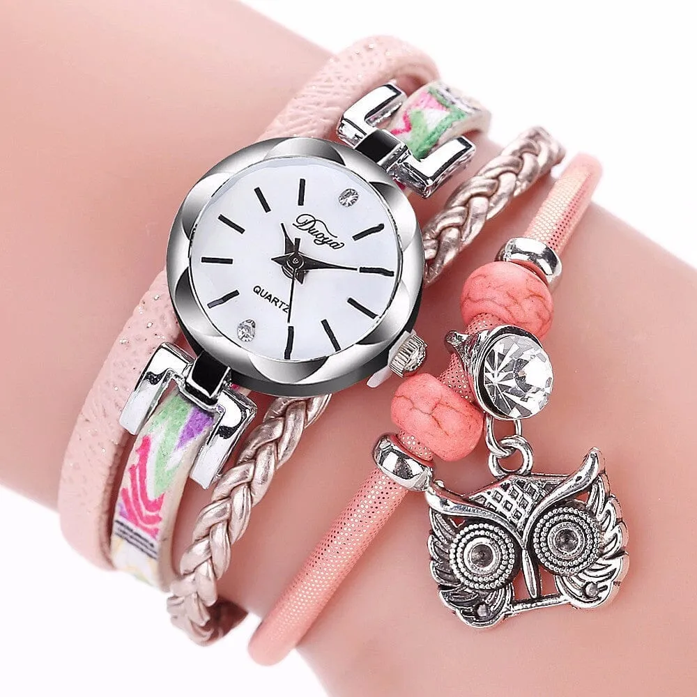 Leather Bracelet Quartz Wristwatch