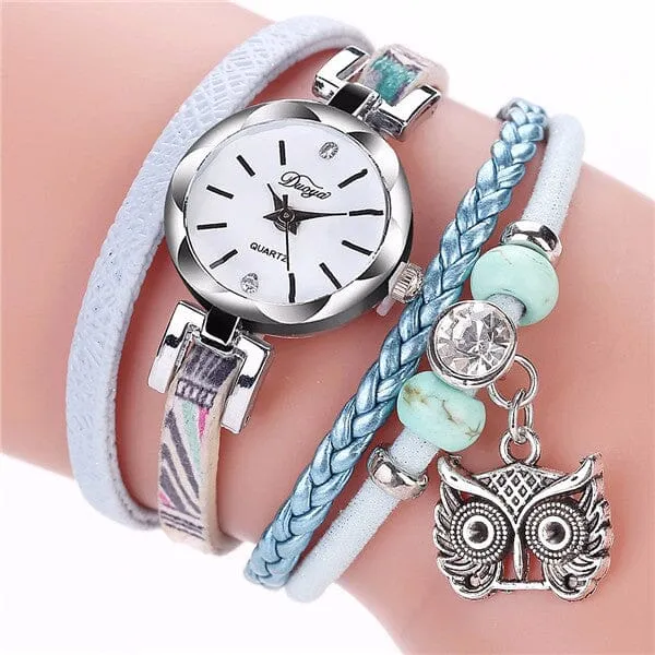 Leather Bracelet Quartz Wristwatch