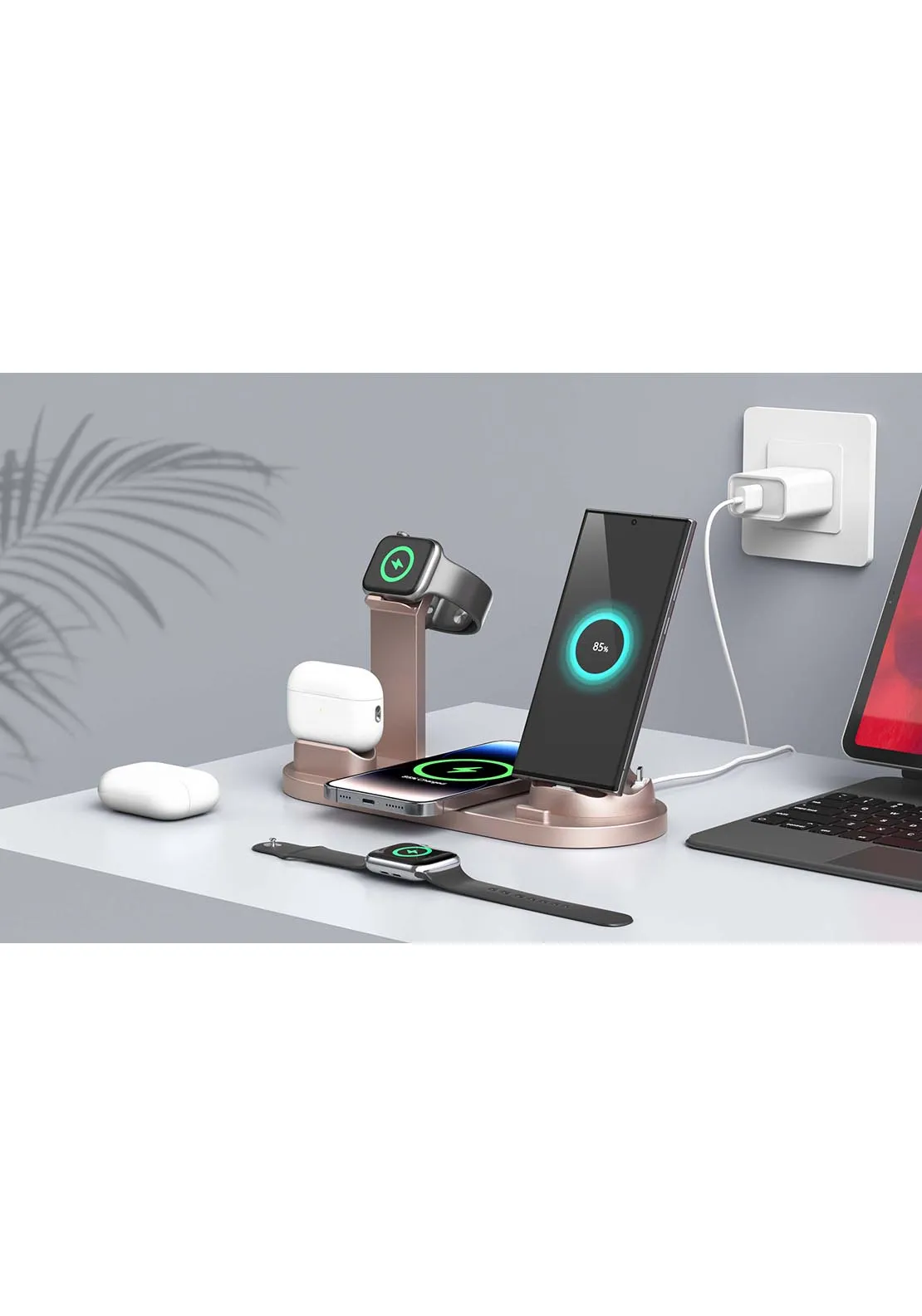 Multi- Docking Station With Qi Wireless