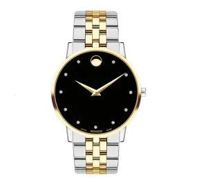 Museum Classic Watch with Diamonds in Stainless Steel and Plated Gold