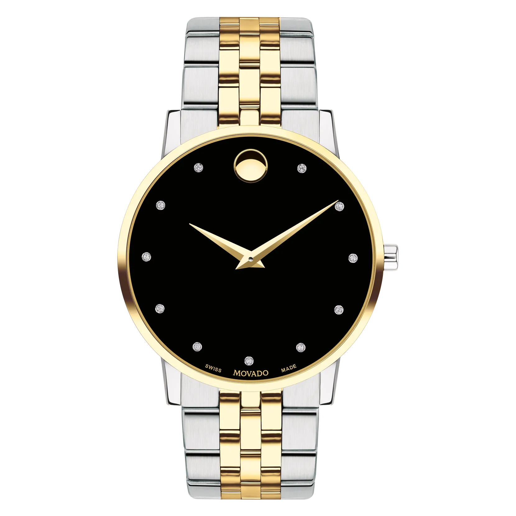 Museum Classic Watch with Diamonds in Stainless Steel and Plated Gold