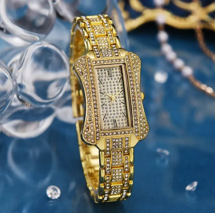 New Gold Luxury Rhinestone Watches Women W392401