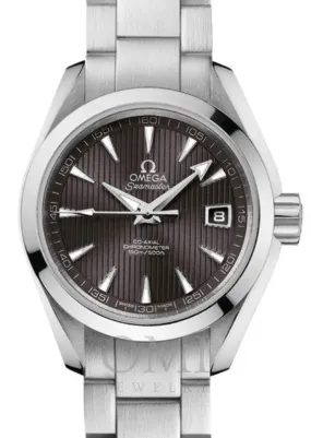 OMEGA SEAMASTER AQUA TERRA 150M CO-AXIAL CHRONOMETER 30MM STAINLESS STEEL GREY DIAL 231.10.30.20.06.001 WITH STEEL BRACELET