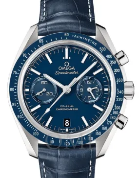 Omega Speedmaster Blue Dial Titanium Mens MoonWatch 311.93.44.51.03.001 With  Blue Leather Strap