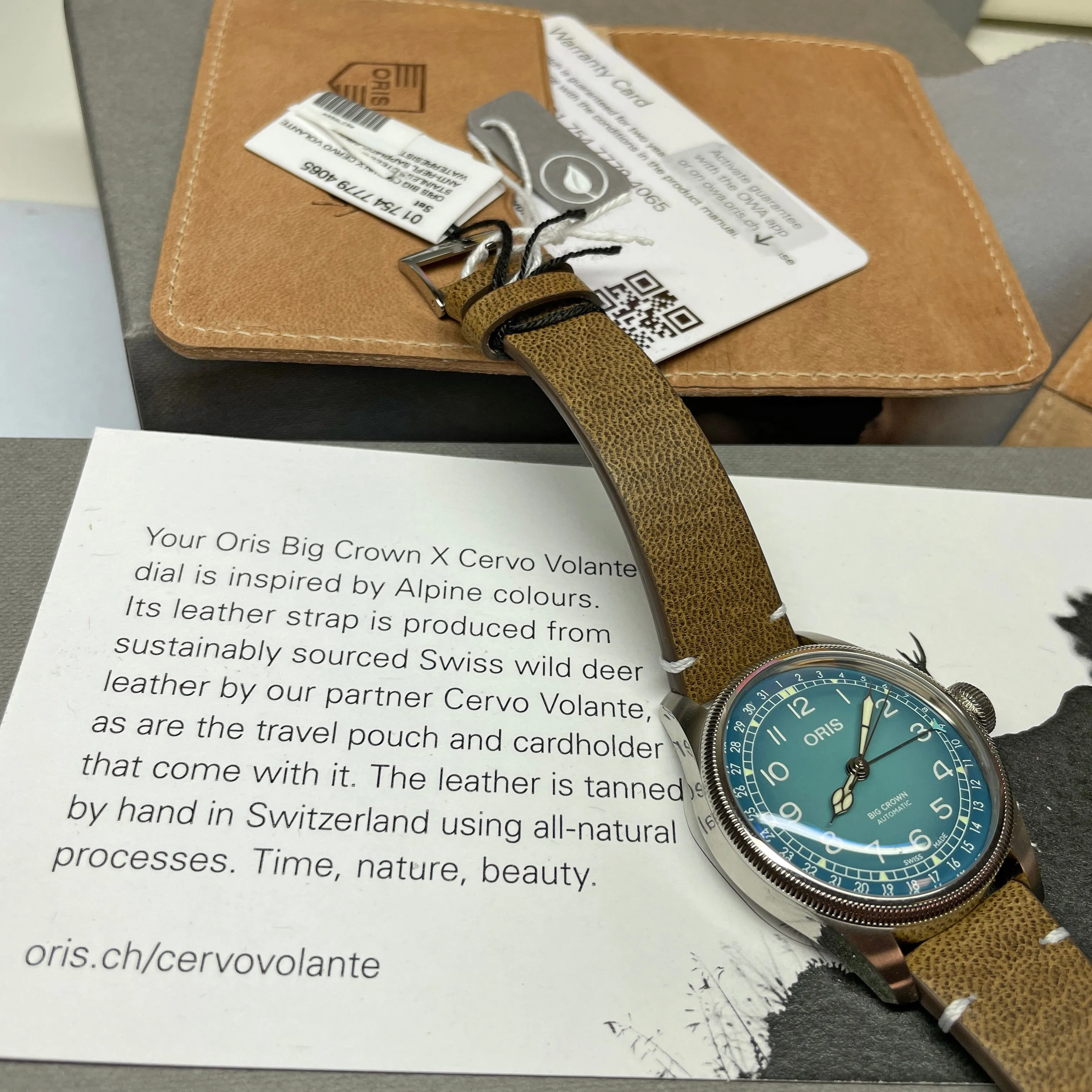 Oris 38MM Big Crown X Cervo Volante Gradient Blue Dial Watch 01 754 7779 4065-Set