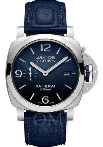 PANERAI LUMINOR MARINA ESTEEL BLU PROFONDO STAINLESS STEEL 44MM BLUE DIAL PAM01157