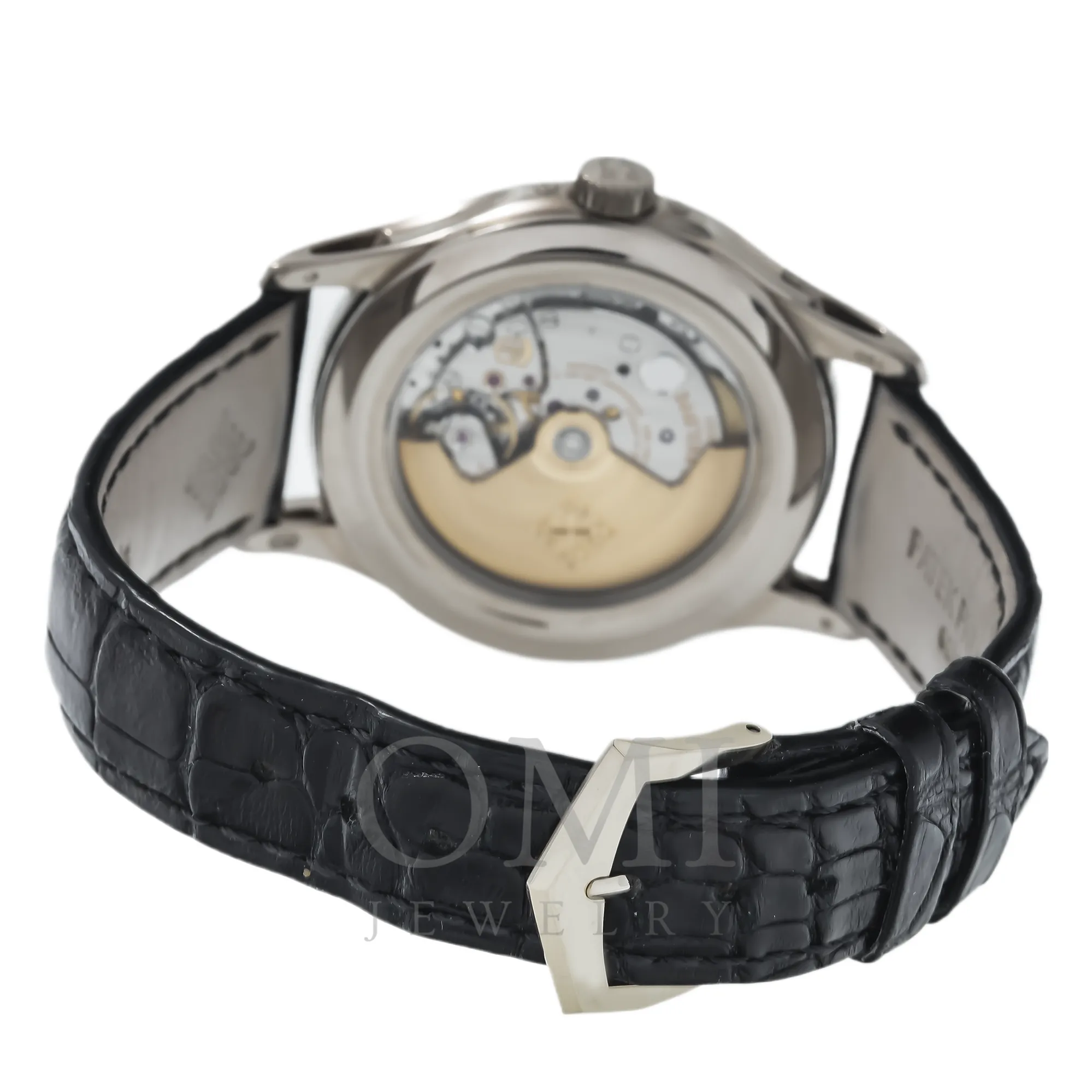 Patek Philippe Annual Calendar 5205G 40MM Rhodium And Silvery Gray Dial With Shiny Black Alligator Strap