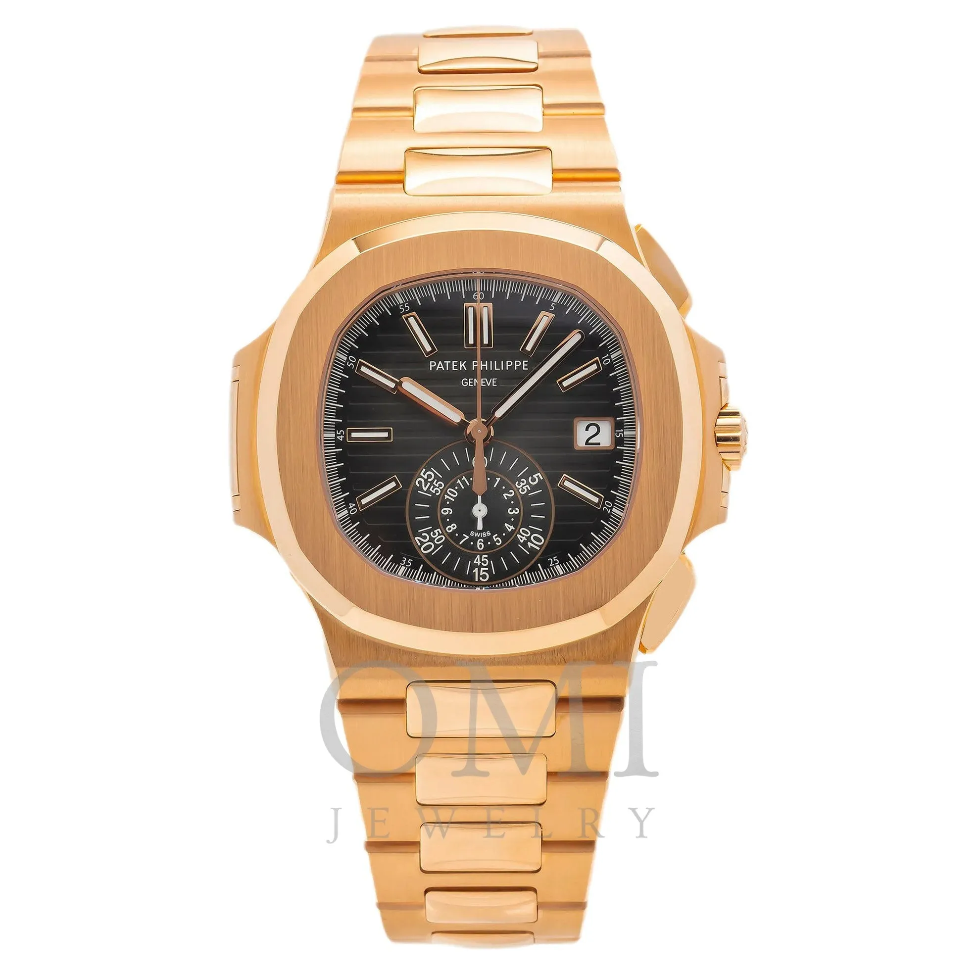 Patek Philippe Nautilus 5980/1R-001 40.5MM Black Dial With Rose Gold Bracelet