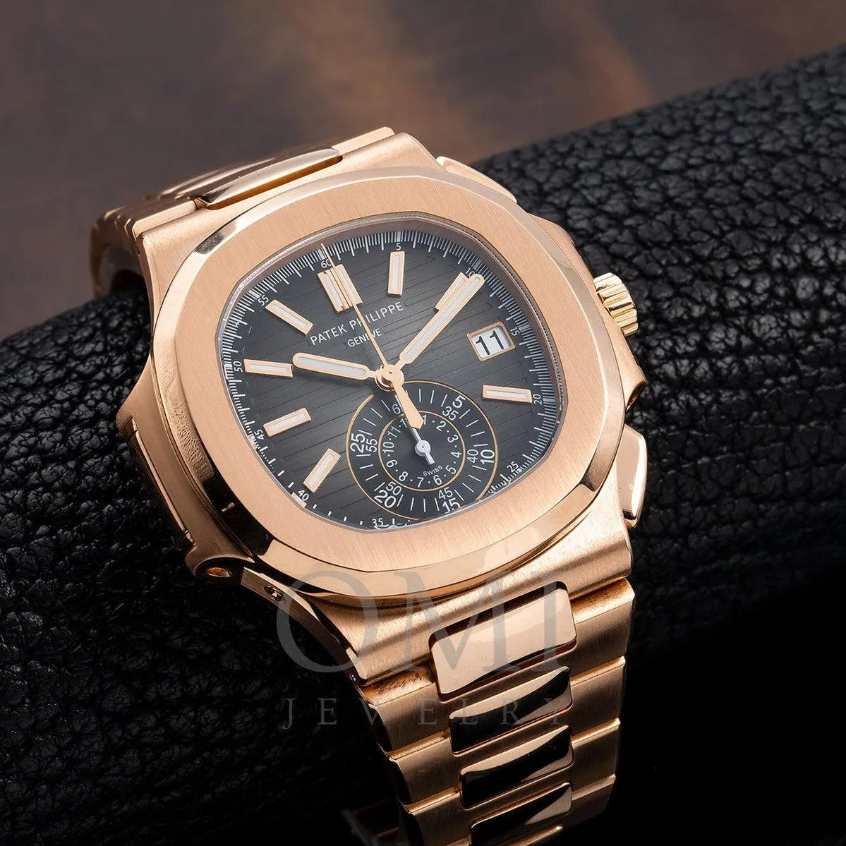 Patek Philippe Nautilus 5980/1R-001 40.5MM Black Dial With Rose Gold Bracelet