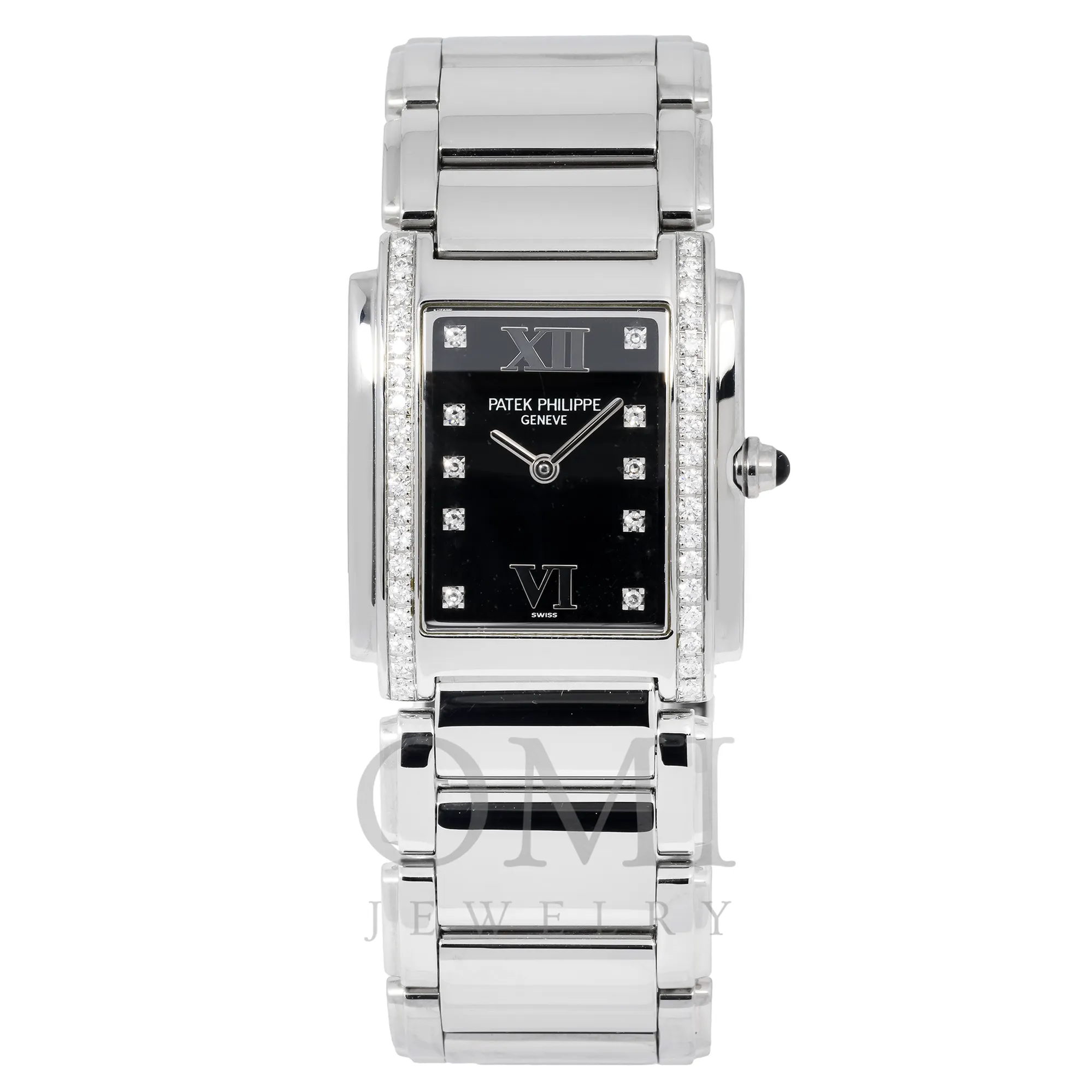 PATEK PHILIPPE TWENTY~4 LADIES STAINLESS STEEL GREY DIAL 4910/10A-010.