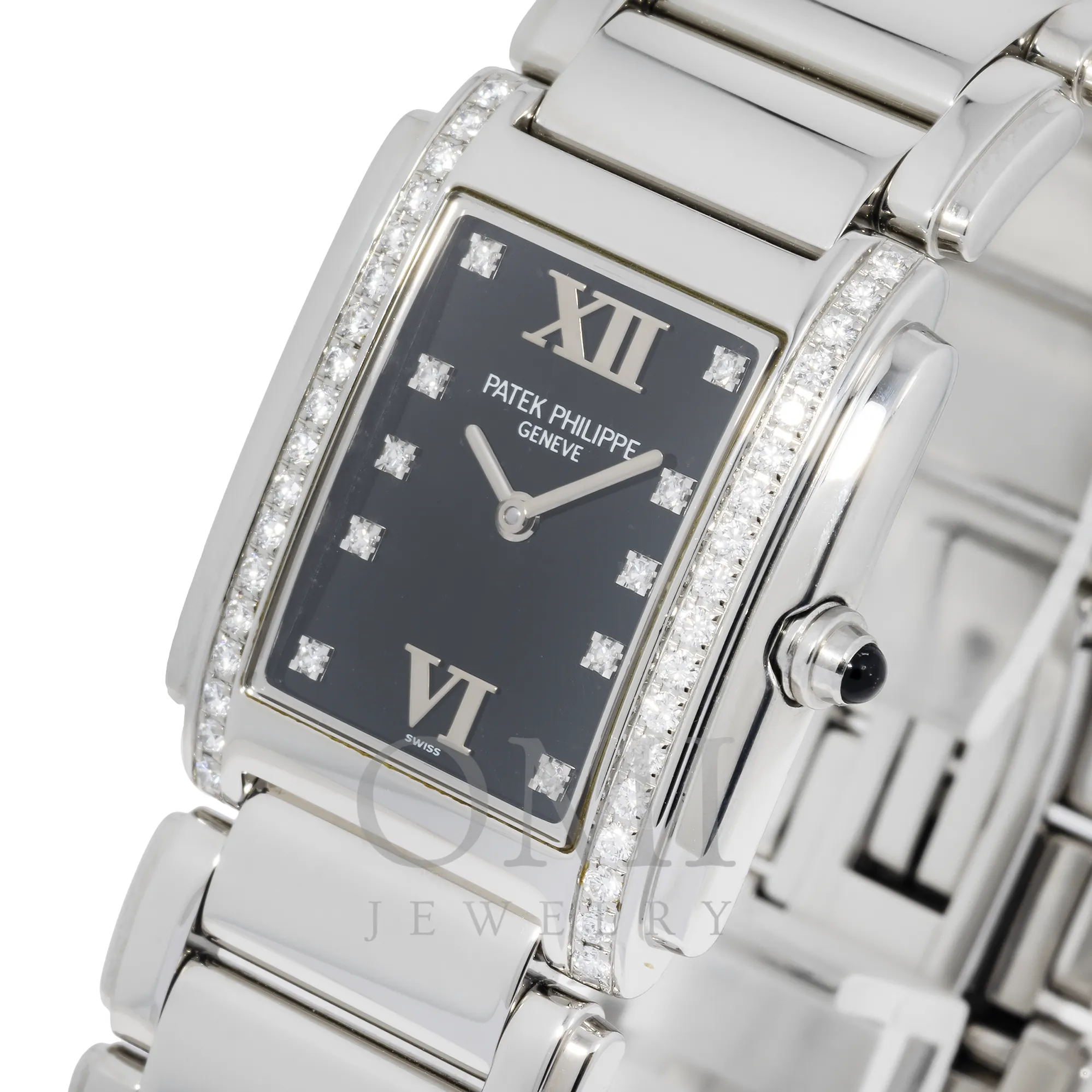 PATEK PHILIPPE TWENTY~4 LADIES STAINLESS STEEL GREY DIAL 4910/10A-010.