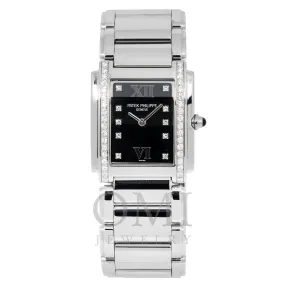 PATEK PHILIPPE TWENTY~4 LADIES STAINLESS STEEL GREY DIAL 4910/10A-010.