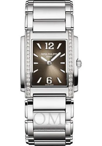 Patek Philippe Twenty~4 Ladies Stainless Steel Grey Sunburst Dial 4910/1200A-010