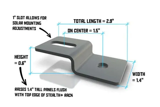 Promaster Flush Mount Solar Panel Brackets (Set of 4)