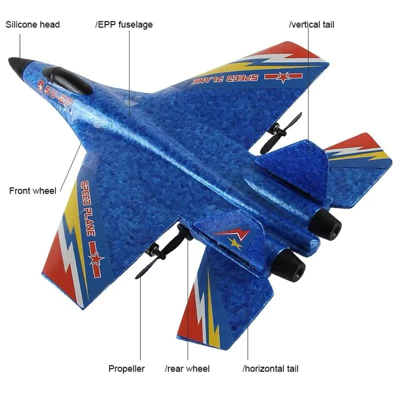 RC Aircraft SU27 Plane 2.4G Radio Control Glider Remote Controlled Fighter Plane