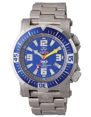 Reactor Poseidon Limited Edition Titanium Automatic - Metallic Blue Dial - Date