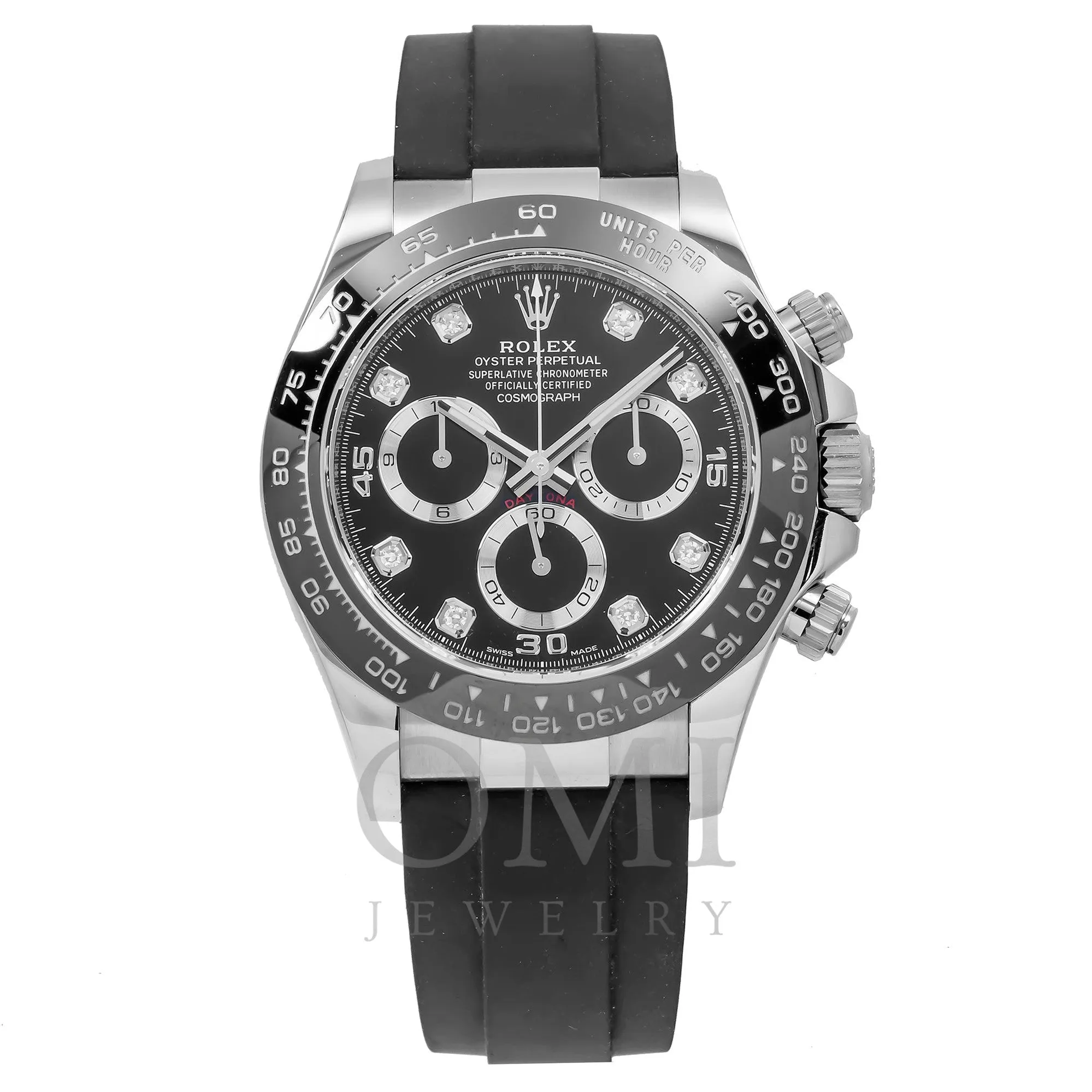 Rolex 18K White Gold Cosmograph Daytona 116519LN 40MM Black Diamond Dial