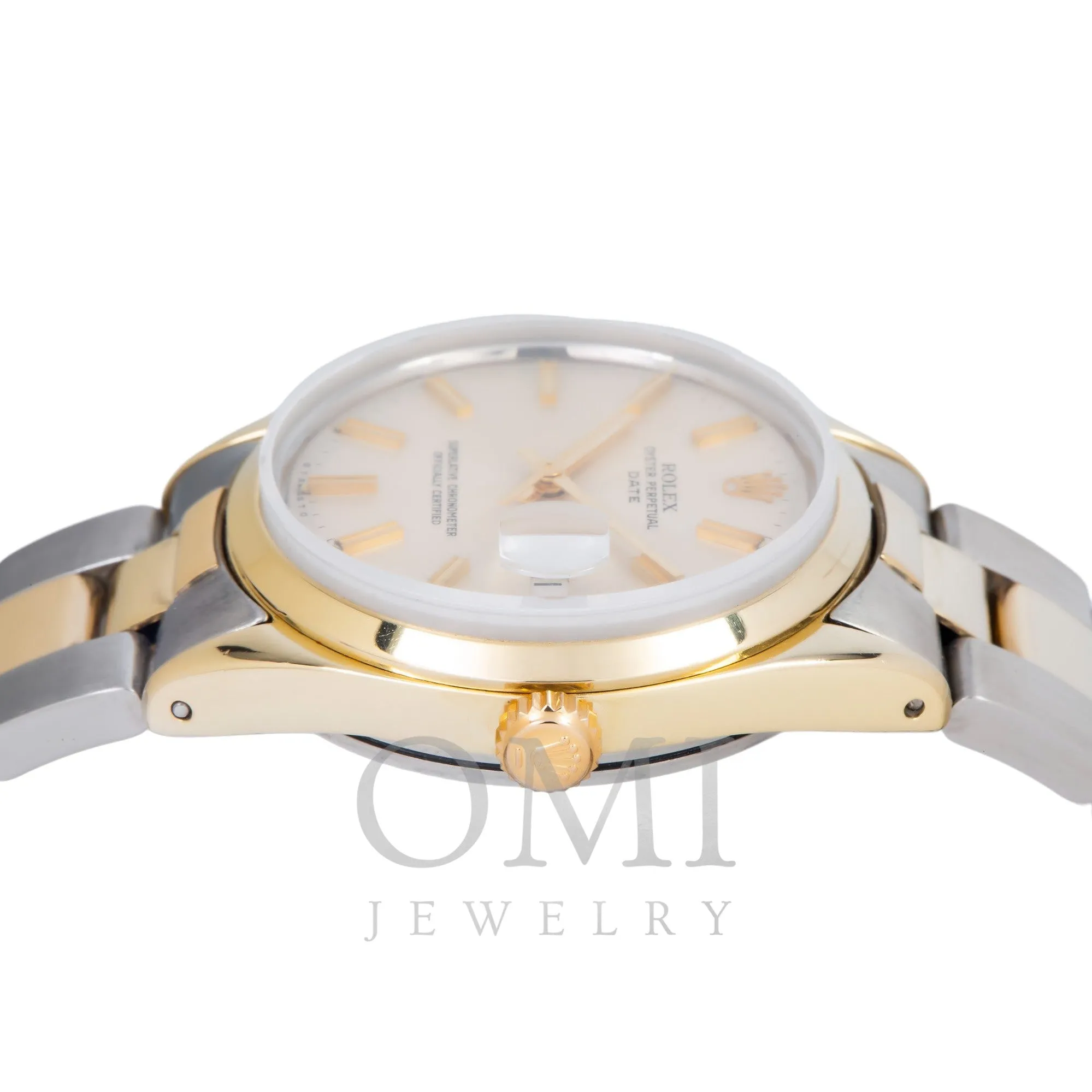 Rolex Date 1550 34MM Champagne Dial With Two Tone Oyster Bracelet