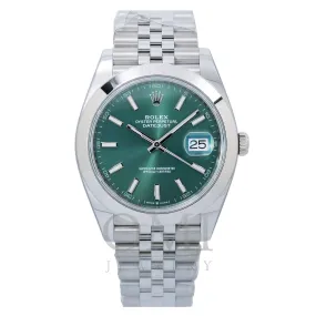 Rolex Datejust 126300 41MM Green Dial With Stainless Steel Jubilee Bracelet