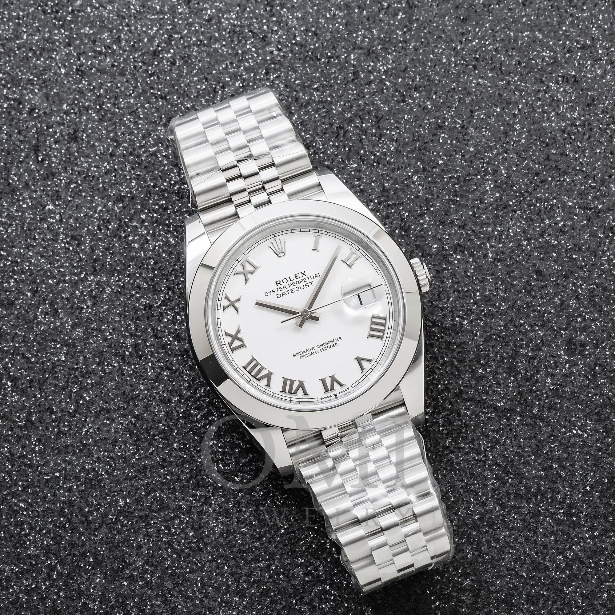 Rolex Datejust 126300 41MM White Roman Dial With Stainless Steel Jubilee Bracelet