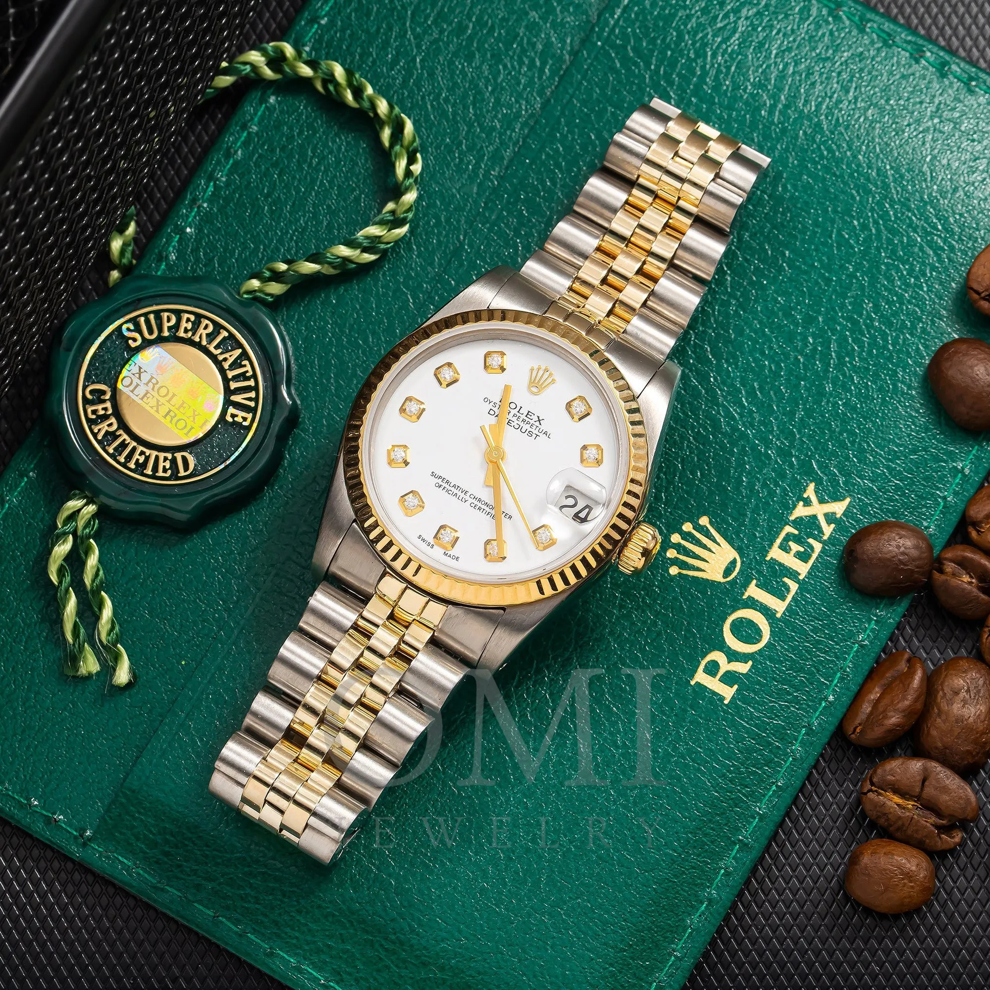 Rolex Datejust 16233 36MM White Diamond Dial With Two Tone Bracelet