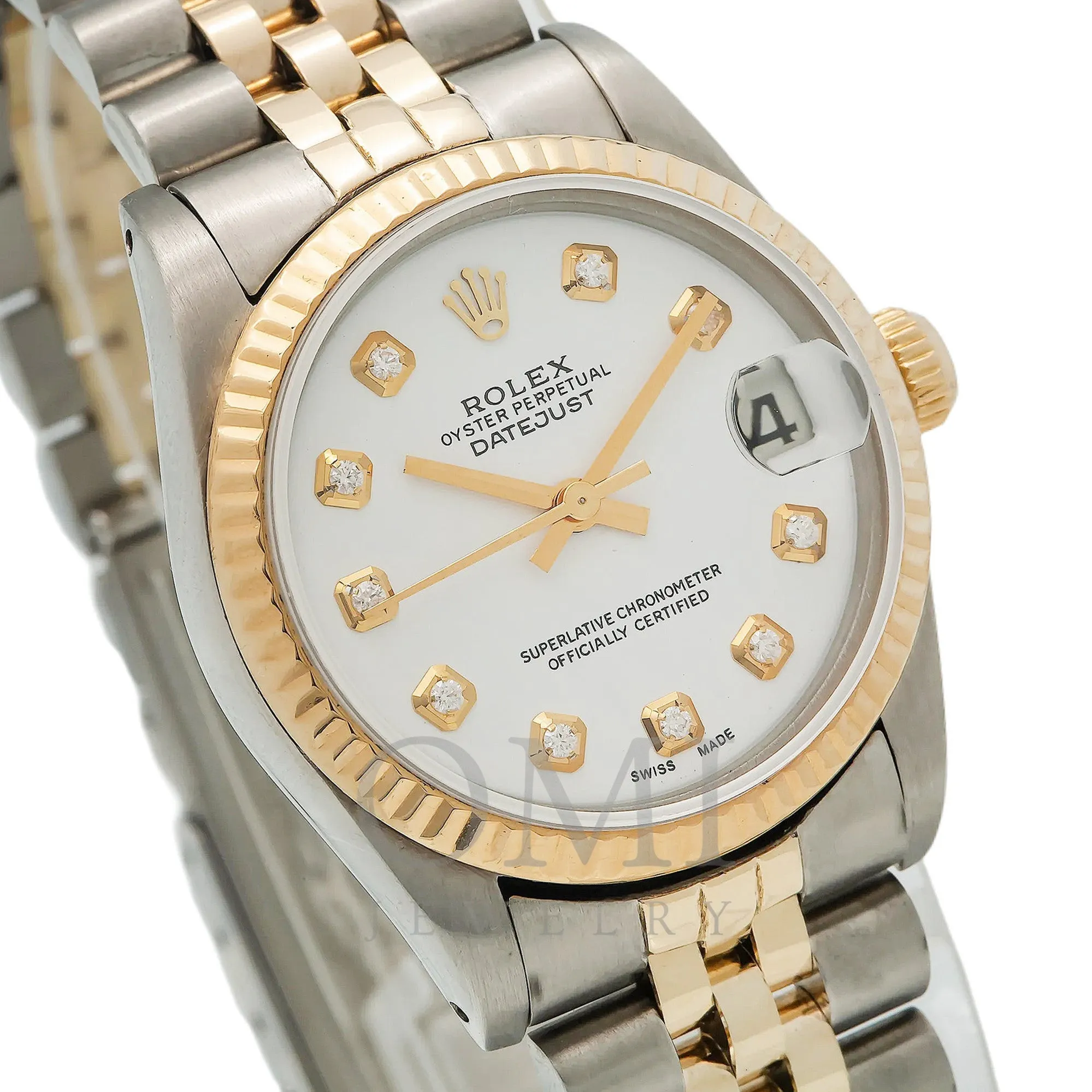 Rolex Datejust 16233 36MM White Diamond Dial With Two Tone Bracelet