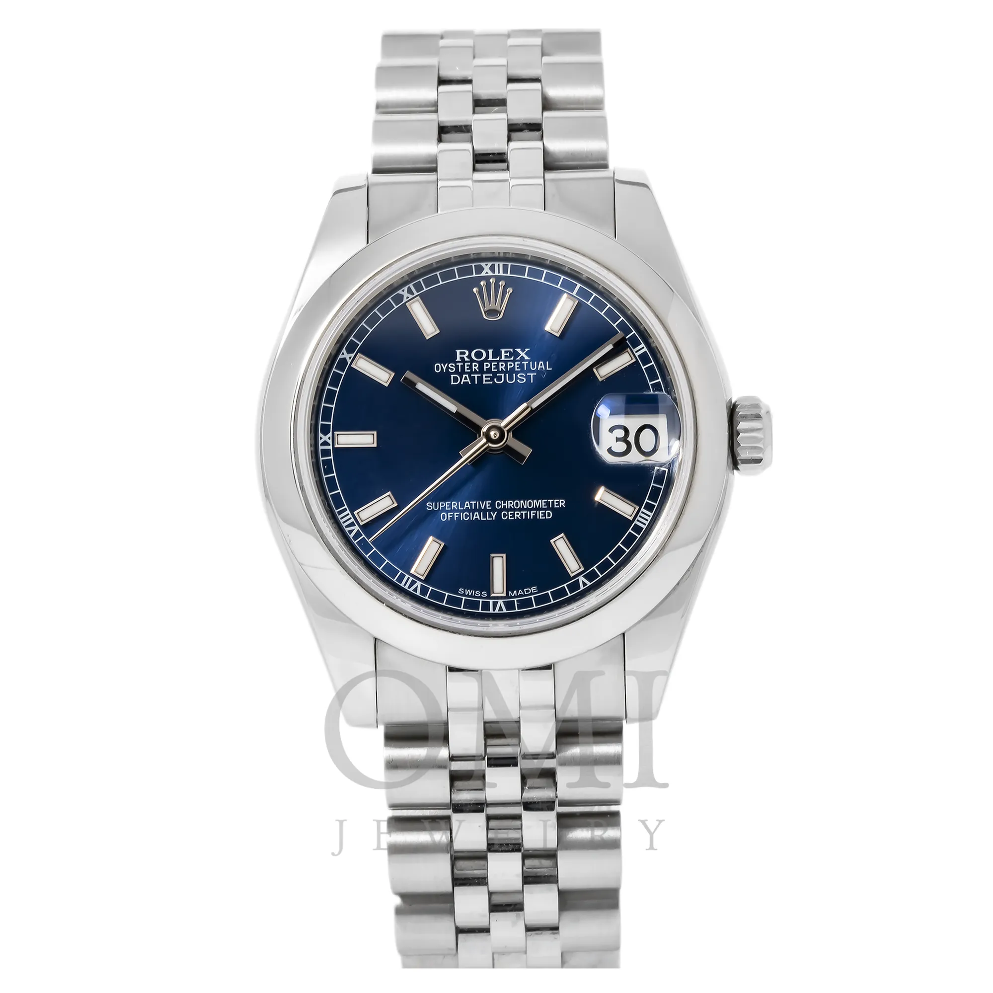 ROLEX DATEJUST 178240 31MM BLUE DIAL WITH STAINLESS STEEL JUBILEE BRACELET