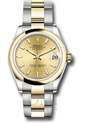 Rolex Datejust 278243 31MM Champagne Dial With Two Tone Oyster Bracelet