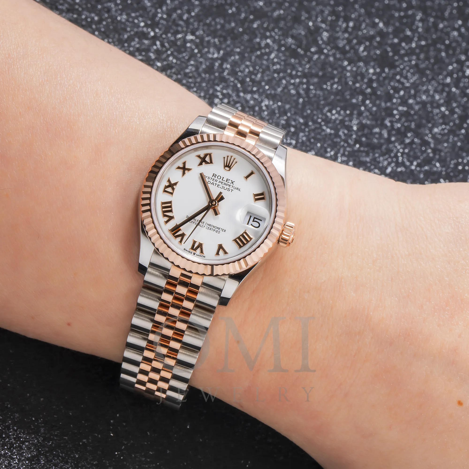 ROLEX DATEJUST 278271 31MM WHITE ROMAN NUMERALS DIAL WITH TWO TONE JUBILEE BRACELET