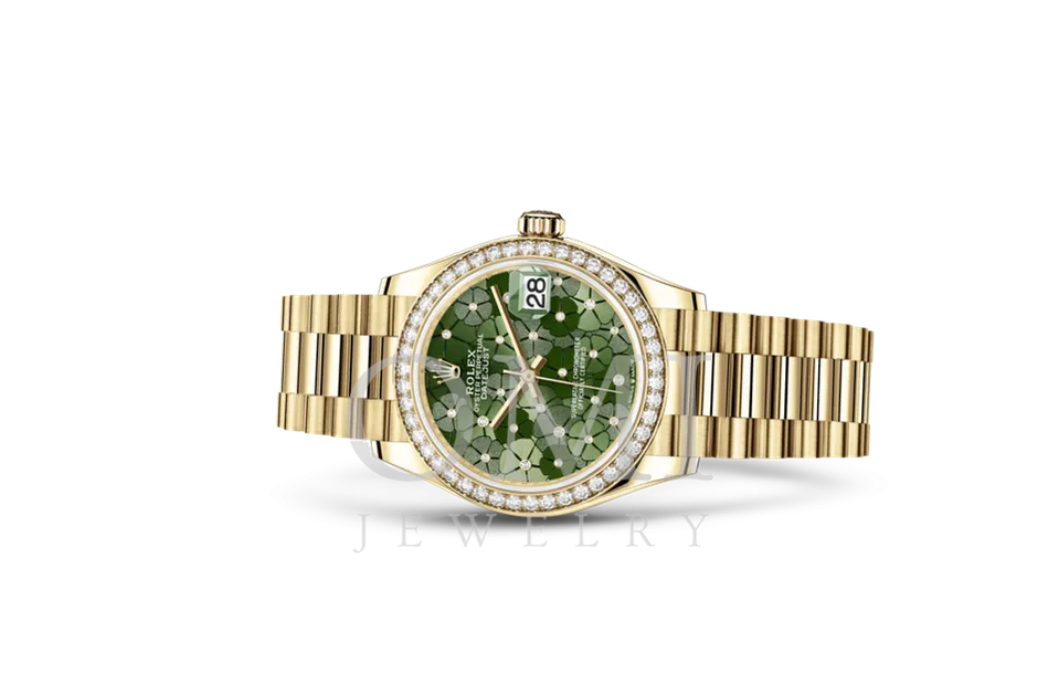 Rolex Datejust 278288RBR  31 mm - Oyster Yellow Gold Bracelet and Diamond Bezel