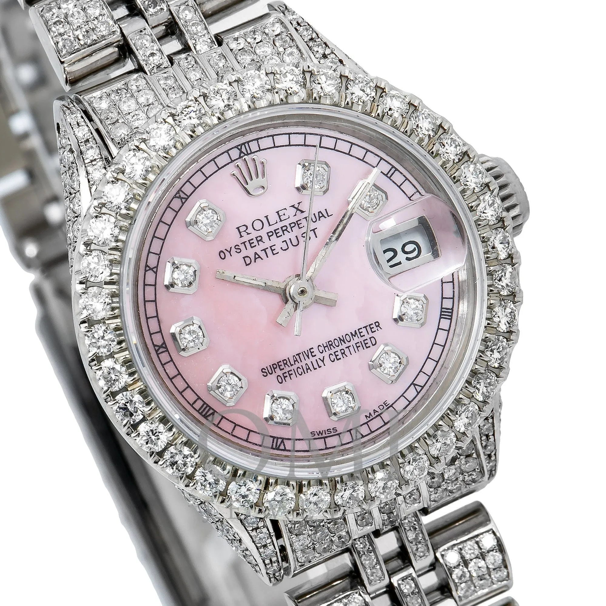 Rolex Datejust 6517 26MM Pink Dial With 6.75 CT Diamonds