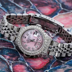 Rolex Datejust 6517 26MM Pink Dial With 6.75 CT Diamonds