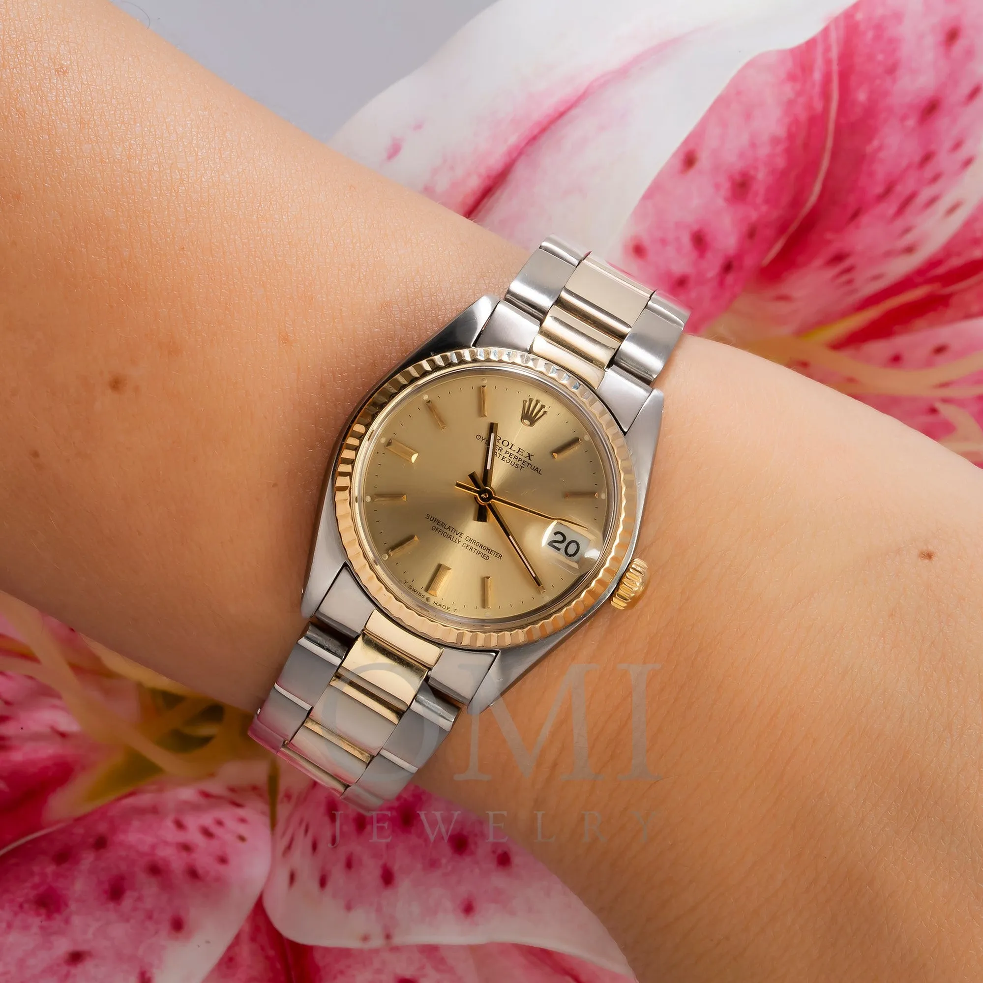 Rolex Datejust 6824 31MM Champagne Dial With Two Tone Oyster Bracelet