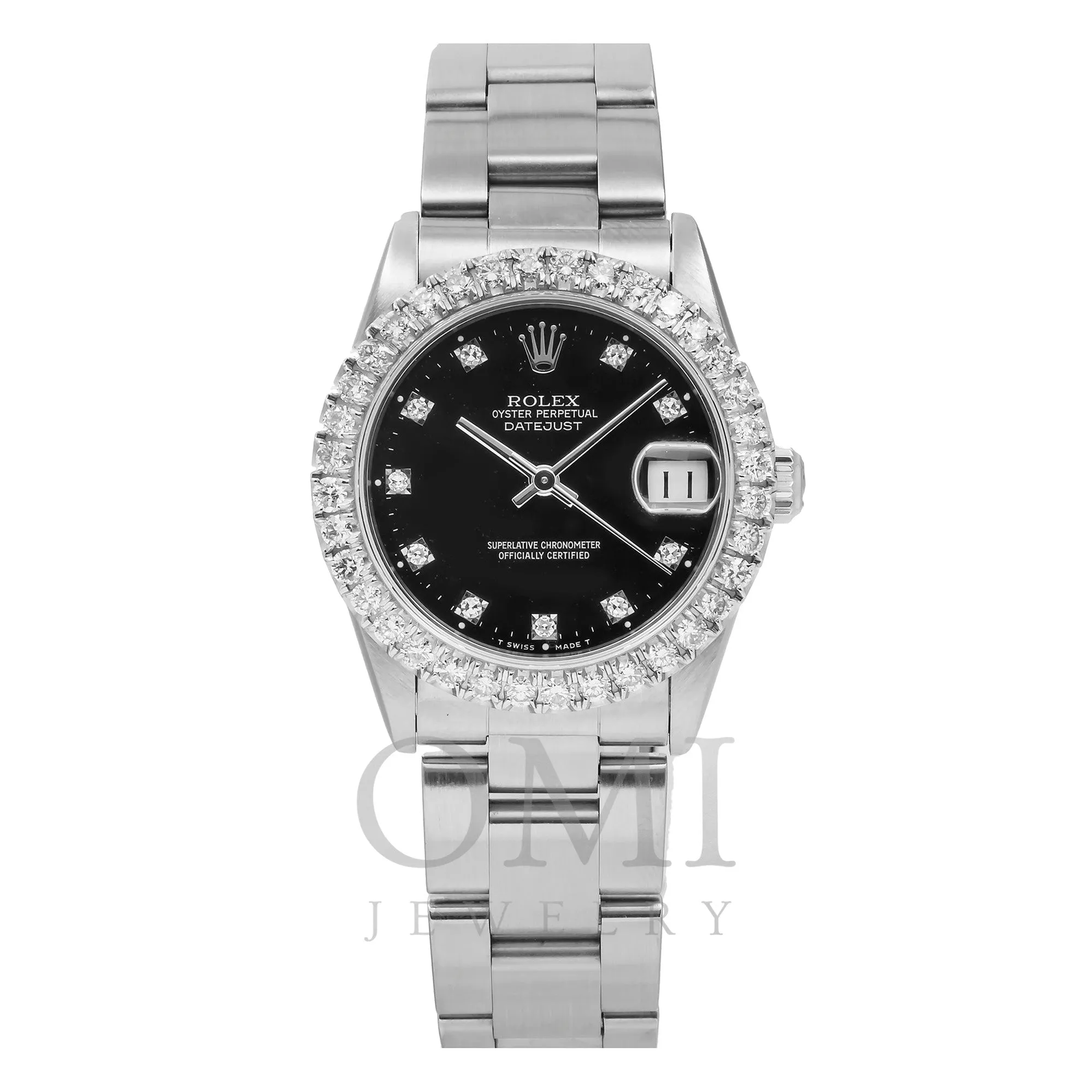 Rolex Datejust 68274 31MM Black Diamond Dial And Bezel With Oyster Bracelet