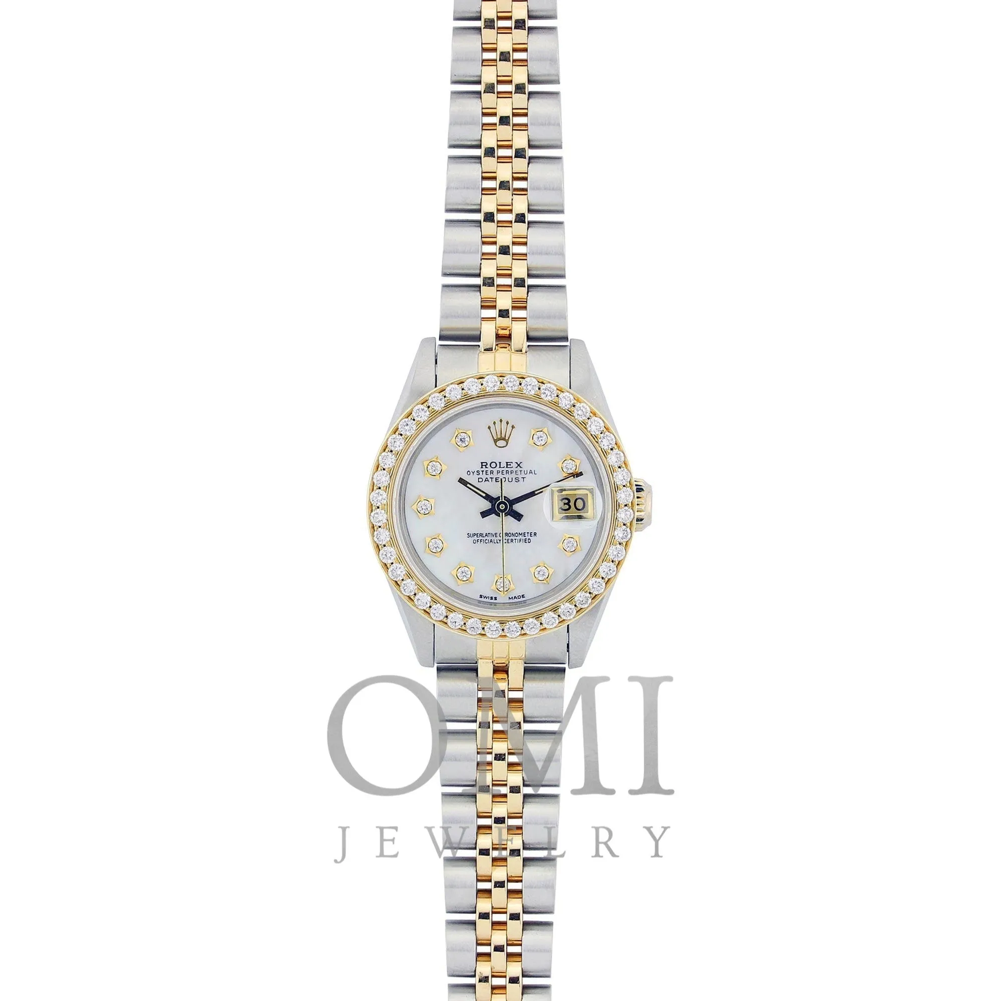 Rolex Datejust 6917 26MM Mother of Pearl Diamond Dial And Bezel 0.80 CT