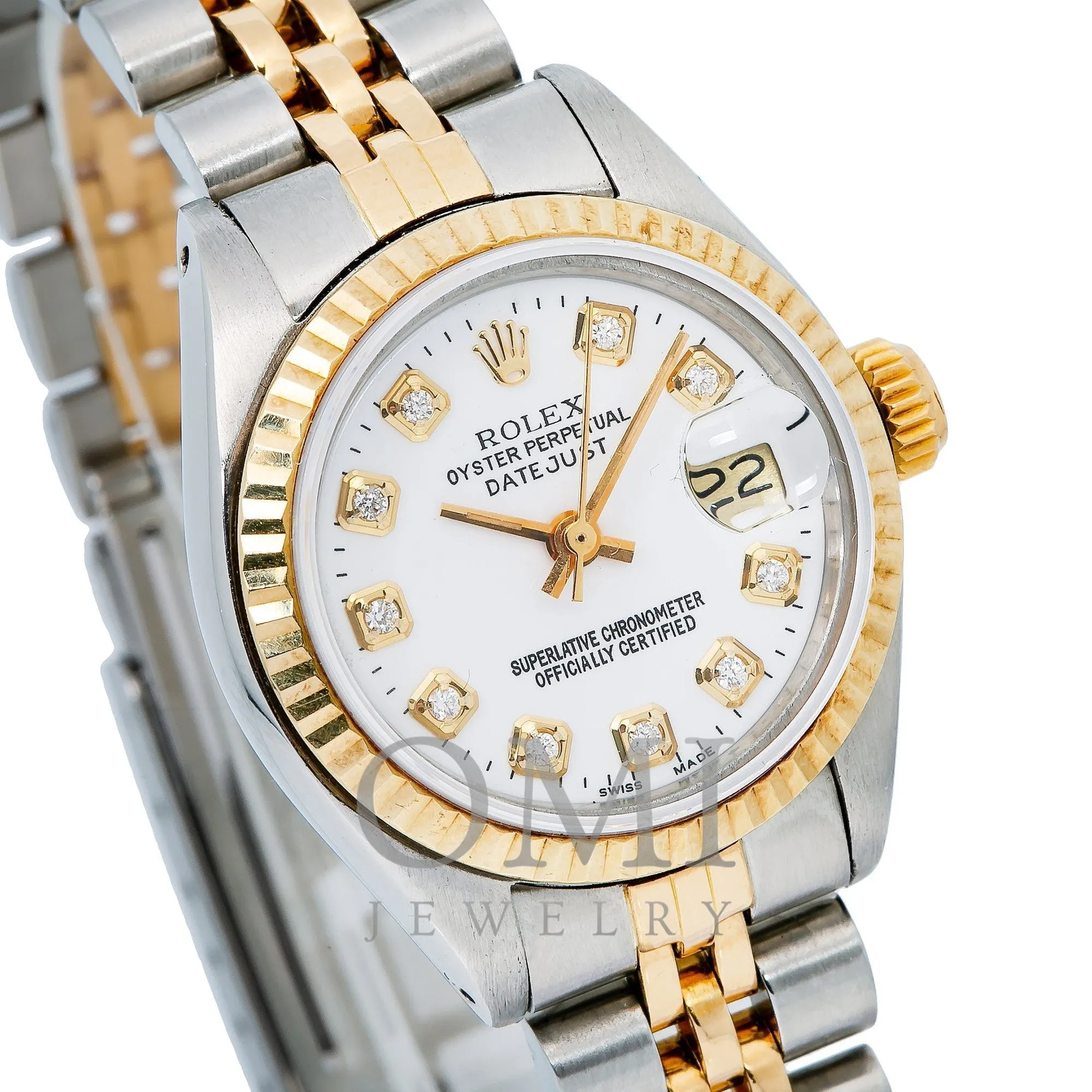 Rolex Datejust 6917 26MM White Diamond Dial With Two Tone Bracelet