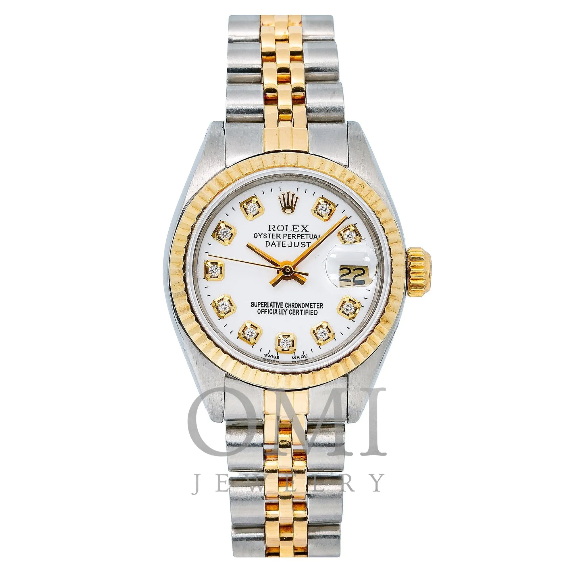 Rolex Datejust 6917 26MM White Diamond Dial With Two Tone Bracelet