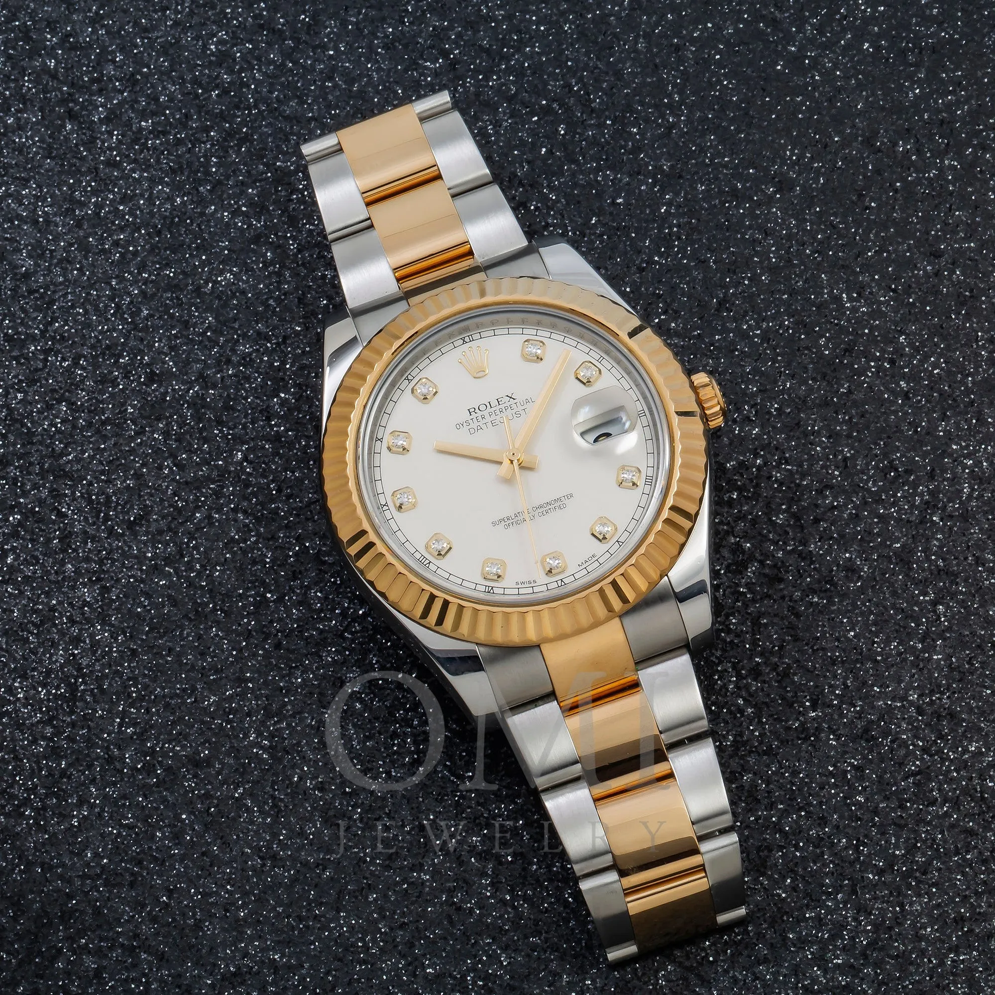 Rolex Datejust II 116333 41MM White Diamond Dial With Two Tone Oyster Bracelet